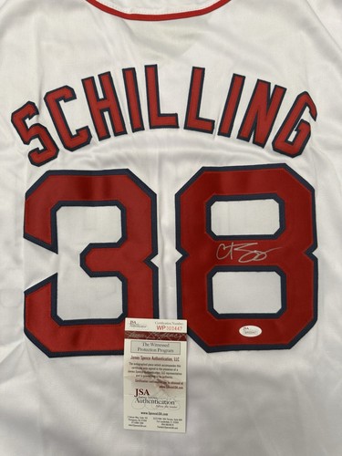 Curt Schillings Autographed Signed Jersey Boston Red Sox Auto JSA Witnessed COA - Picture 1 of 9