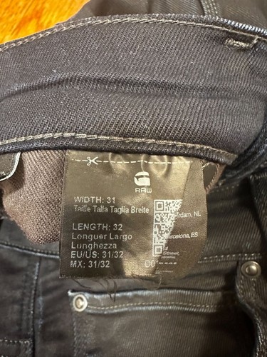 Pantalones de mezclilla ajustados hasta la rodilla con cremallera 3D G-Star Raw 5620 para hombre 31x32 azul moto doble rodilla - Imagen 5 de 11