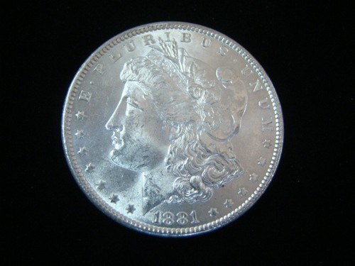 1881 Morgan Silver Dollar Brilliant Uncirculated 10711 - 第 1/2 張圖片