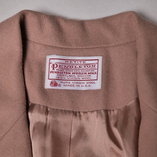 Pendleton 100% Wool Women's Petite 14 Blazer Single Breasted Tan USA Made - Picture 13 of 13