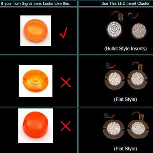 2pcs 1157 LED Turn Signal Light + Smoke Lens For Harley Touring Sportster Dyna - Picture 2 of 15