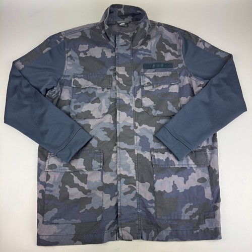 Nike NSW Ropa Deportiva Para Hombres Talla XL Azul Camuflada A Presión Estilo Militar Chaqueta - Imagen 2 de 12