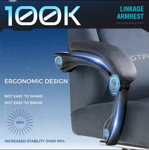 GTPLAYER Fabric Gaming Chair - Ergonomic with Footrest & Lumbar Support - Picture 5 of 12