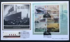 GB Benham 2004 Ocean Liners M/Sheet on First Day Cover, RMS Mauretania S/H/S