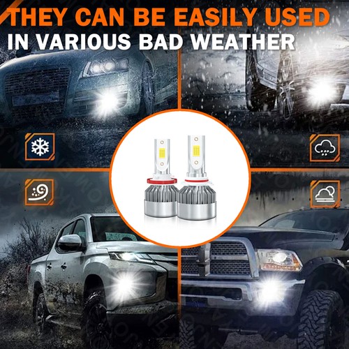 For Toyota Sequoia 2008-2018 LED Headlight Hi/Lo Beam+ Fog Light Bulb 6000K - Picture 7 of 11