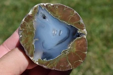 Thunderegg Polished Parallax Shadows Green Blue Waterline Banded Eddy Bed Oregon