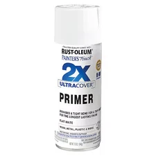Rust-Oleum 334019 Spray Primer . White Primer, 12 Oz, Can, Flat
