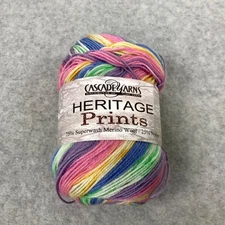 Cascade Yarns Heritage Prints 100g 437 Yd  Pastel Color #50 Superwash Wool Nylon