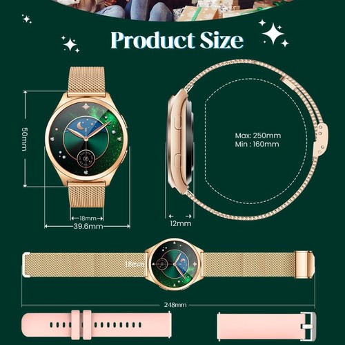 Smartwatch da Donna con Funzione Chiamata e Tracker Fitness Nuovo - Foto 13 di 13