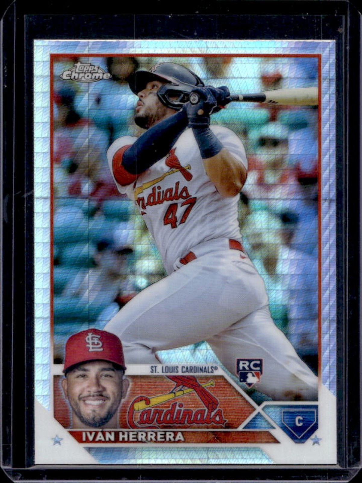 2023 Topps Chrome Ivan Herrera RC Prism Refractor Rookie #177 Cardinals