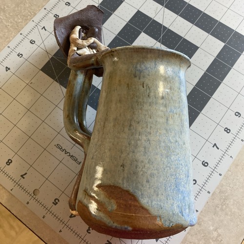 Vaquero de gres vintage, taza de café de cerámica / esmalte por goteo de piedra 10 alto - Imagen 10 de 22