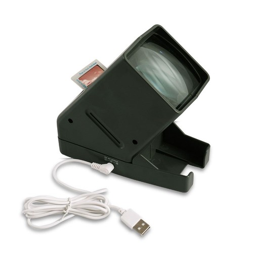 LED Lighted 35mm Film and Slide Viewer Portable USB Power 3x Magnification - Picture 9 of 10