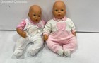 Pair Of Zapf Creations Baby Dolls W/ Pink/White Clothing