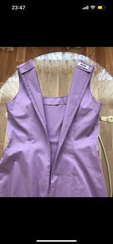 MOSCHINO ❤️ Kleid Cocktailkleid Midi elegant ärmellos 36 34 S lila violet neu - Bild 5 von 7