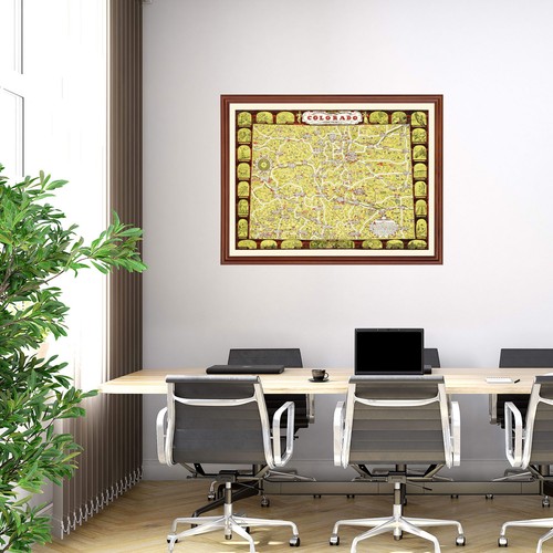 Old Map of Colorado 1930 - Vintage Colorado Art - Picture 5 of 29