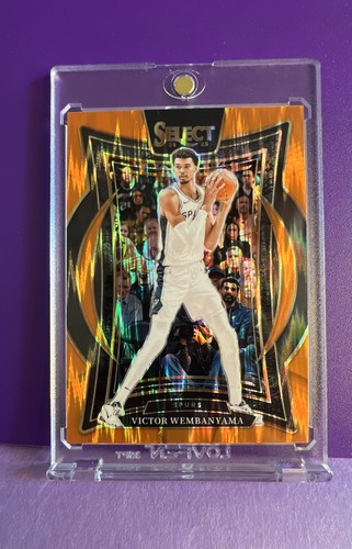 2024-25 Panini Select - Concourse Victor Wembanyama #9 Orange Flash Prizm