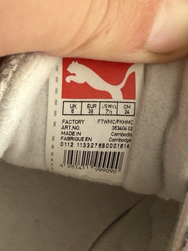 Puma Speeder UK 5 White Red Athletic Running Sports Shoe Women Casual Gym - Picture 24 of 24