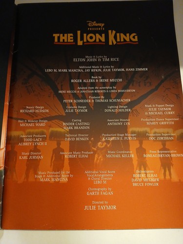 Disney Presents "THE LION KING" Broadway Musical Program 1997 Music Elton John - Picture 10 of 12