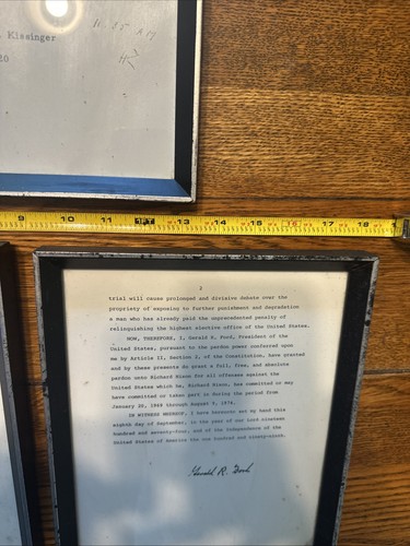 RICHARD NIXON signiertes AUTOGRAMM Typoskript Präsident Rücktritt & Begnadigung - Bild 11 von 24