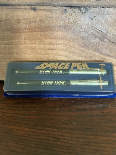 Vintage Fisher Space Pen Star Trek Set Ball Point Enterprise - Picture 1 of 5