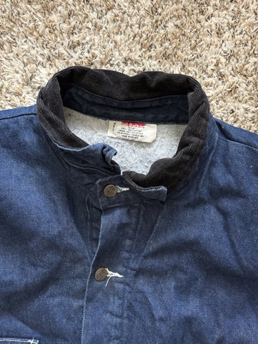Vintage Bob Barker Prison Denim Work Chore Blanket Lined Jacket Size 4XL 58/60 - Picture 6 of 10
