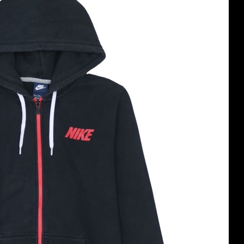 Nike Womens Black XL Full Zip Hoodie Sweatshirt Red Logo - Picture 6 of 12