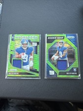 2024 Panini Prizm - Malik Nabers #RG-MNS Neon Green Pulsar Prizm rookie patches 