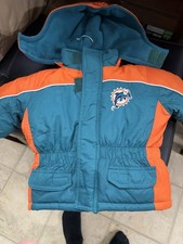 Rare Vintage 90 s Miami Dolphins Puffer Jacket Kids