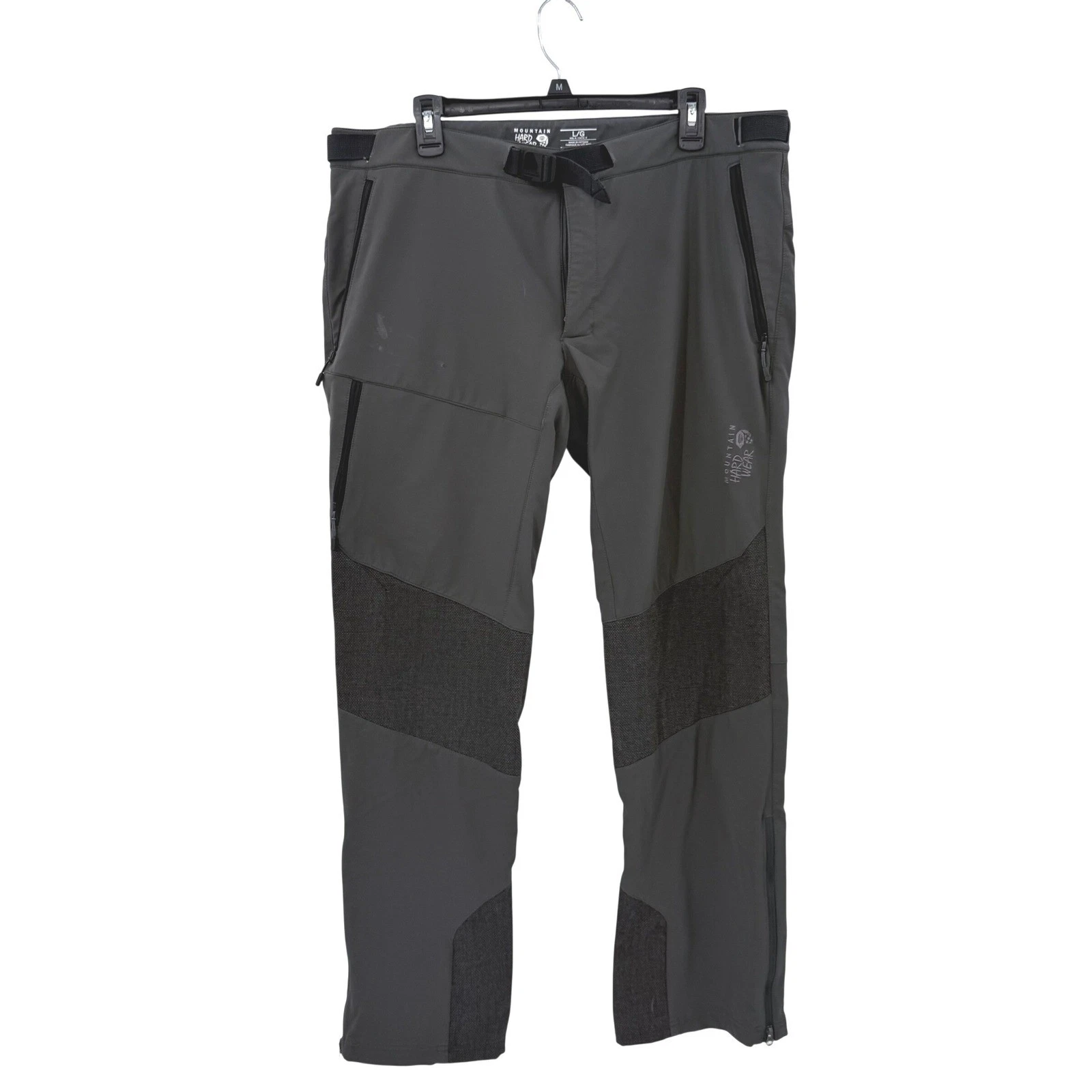 Mountain Hardwear Dragon Gray Kevlar Reinforced Technical Softshell Pants Large