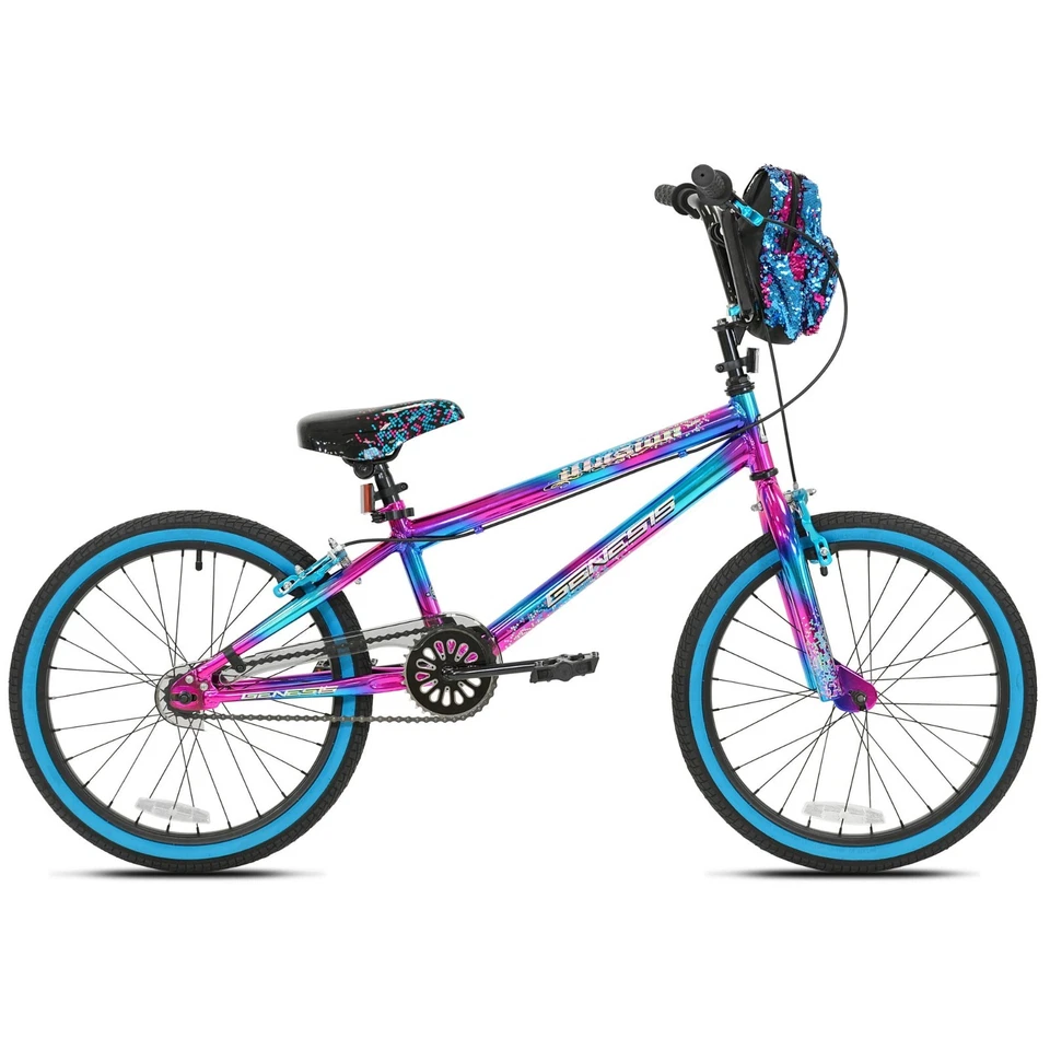 Bicicleta infantil Genesis Illusion, ruedas de 20", niños de 7 a 13 años, azul/púrpura Foto 2 de 4