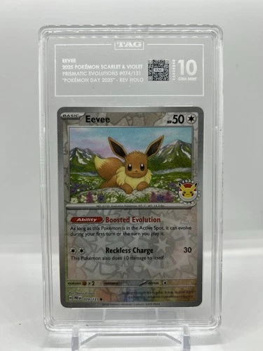 Eevee Pokemon Day 2025 Reverse Cosmos Holo 074/131 Miscellaneous Cards TAG 10
