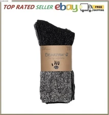 BEARPAW Women's Boot Sock, 6-pair, Black, Fits shoe size 4-10