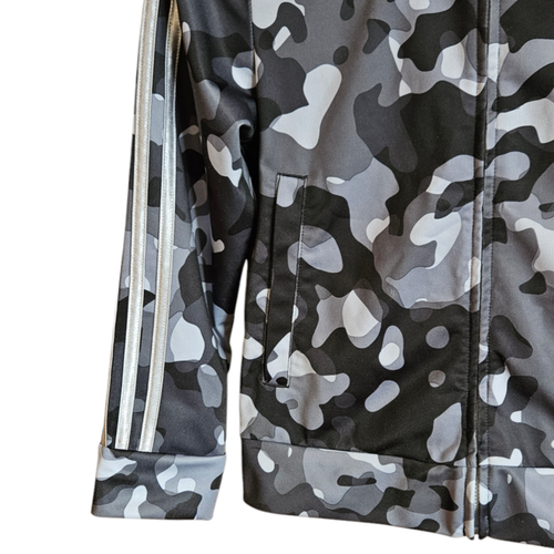 Adidas Boy's Zip Sweatshirt Camo Grey Black White Size Small (8) - Picture 4 of 8