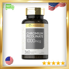 Ultra Chromium Picolinate 1000mcg  360 Vegetarian Tablets  by Carlyle