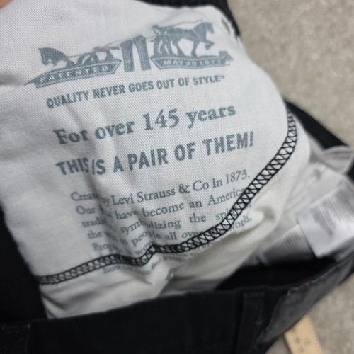 Levi's Jeans Herren 38x34 Schwarz Denim Straight Dark Wash 5-Pockets Comfort Outdoor - Bild 5 von 11