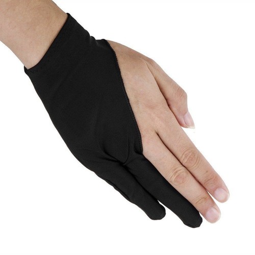 2 Pcs Anti-mistouch Gloves Men and Women Sketch Artist Two Finger - Zdjęcie 5 z 12