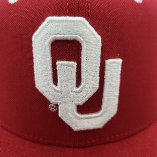 OU Oklahoma Sooners Nike True Dri-Fit Cap, Fitted Hat 7 3/4 Crimson & White - Picture 3 of 16