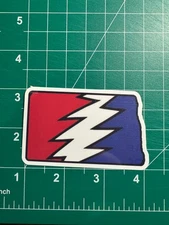 North Dakota Stealie - Grateful Dead - Laminated Vinyl Sticker 2"x3"