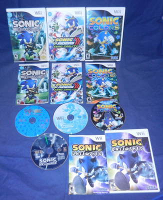 #ad Wii; Sonic amp; Black Knight Sonic Riders Zero Gravity Sonic Colors amp; Unleashed $72.00