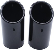 Endrohr Blenden SCHWARZ Edelstahl 80mm für Audi A4 B8 1.8 TFSI 2.0 TFSI 2.0 TDI