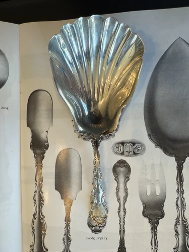 RARE Gorham Strasbourg Sterling Silver Solid Cracker Spoon 7 3/4",  LAG