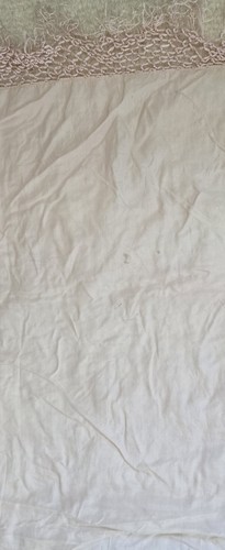 Light Pink Vintage or Antique Chinese Silk Shawl with Floral Embroidery - Picture 3 of 7