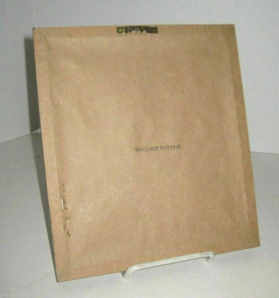 Wallace Nutting Silhouette Marco Negro Firmado Mujer Sentada en un Tocador Foto 4 de 4