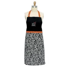 Kay Dee designs girlie apron frilly H1003 zebra black white