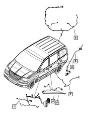 Genuine Mopar Sliding Door Left Wire Track 68043333AB