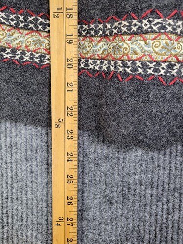 Vtg Urban Outfitter BDG Womens Sweater Small Wool Gray Hood Embroidered Pullover - Picture 16 of 18