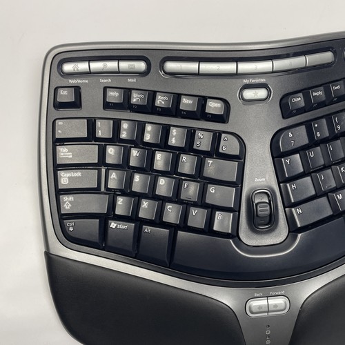 Microsoft Natural Ergonomic Keyboard 4000 V1.0 KU-0462 Black Wired USB Excellent - Picture 2 of 13
