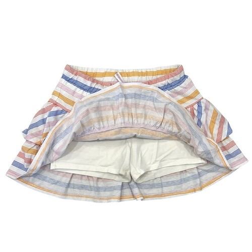 Cat & Jack Tiered Skort Skirts Girls L (10/12) Stripe Tie Dye Drawstring Waist - Picture 4 of 9