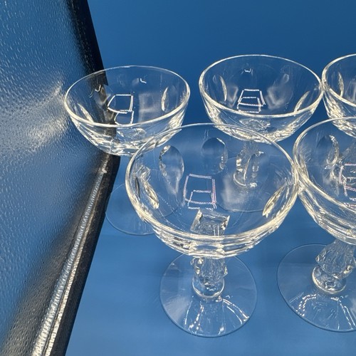 TIARA by TIFFIN FRANCISCAN Crystal Coupes Sherbet Glass Lot Of 10 - Picture 4 of 16