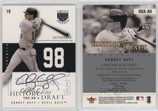 2004 Skybox Limited Edition History Of The Draft 90's Black Aubrey Huff Auto